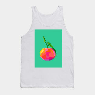 Orange Pop Art Green Bg Tank Top